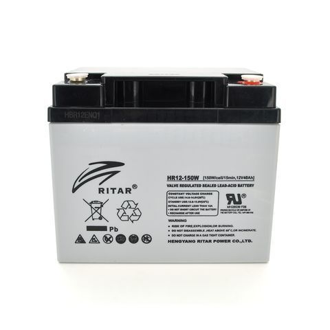 Акумуляторна батарея AGM RITAR HR12150W, Gray Case, 12V 40.0Ah ( 198 х 166 х 169 (169 ) 12.40kg Q1 / 48 YT16253 фото