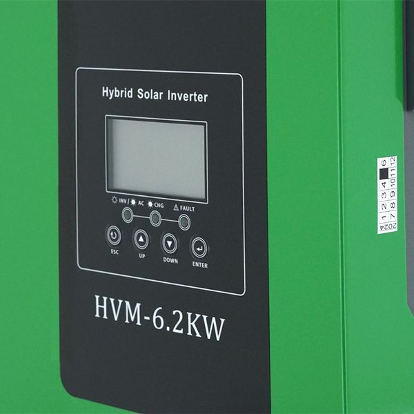 Гібридний інвертор HVM-6.2KW, 6200W, 48V, струм заряду 0-120A, 60-500V, MPPT (120А, 500 Vdc) YT37570 фото