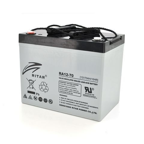 Акумуляторна батарея AGM RITAR RA12-70, Gray Case, 12V 70.0Ah (350 x 167 x 182) YT16263 фото