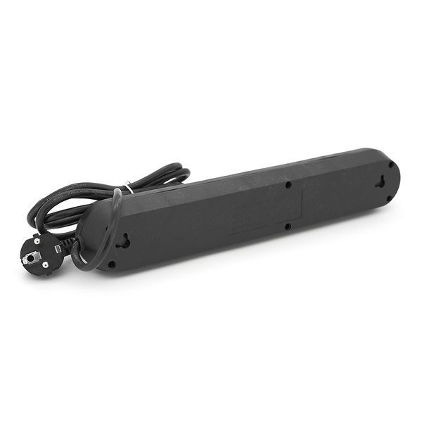 Мережевий фільтр F05U, 5 розеток EU + 3 USB, 1.5 м, перетин 3х0, 75мм, 2500W, Black, Box YT5311 фото