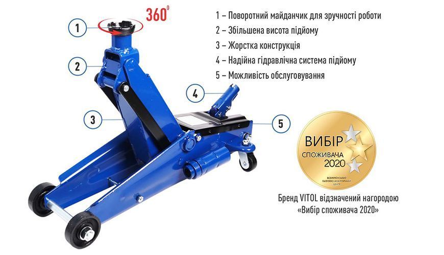 Домкрат гідравл підк. 3т короб. min 150мм - max 530мм з надставкою 20кг (DP-25025B/T83006B) DP-25025B фото