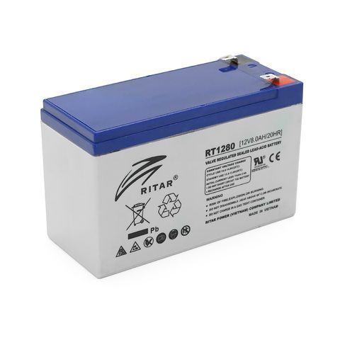 Акумуляторна батарея AGM RITAR RT1280, Gray Case, 12V 8.0Ah ( 151 х 65 х 94 (100) ) Q12 YT47505 фото