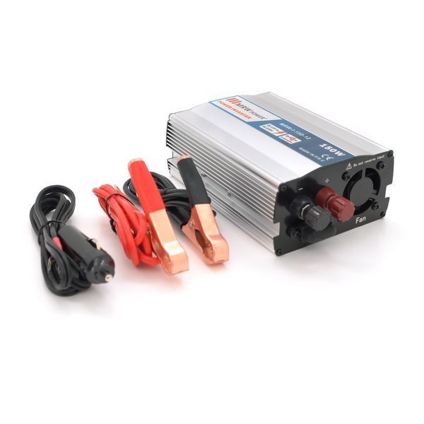 Інвертор напруги Mervesan MRV-15012 (150W), 12/220V, approximated, 1Shuko, клеми + крокодили, Box.Q20 YT29171 фото