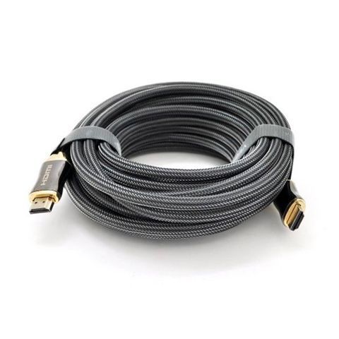 Кабель VEGGIEG HX-12 HDMI-HDMI 2K * 4K, 12.0m, v2,0, OD-8.0mm, круглий, обплетення, Black, коннектор Black-Gold, Box YT19707 фото