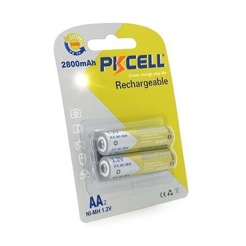 Аккумулятор PKCELL 1.2V AA 2800mAh NiMH, 2 штуки YT16685 фото