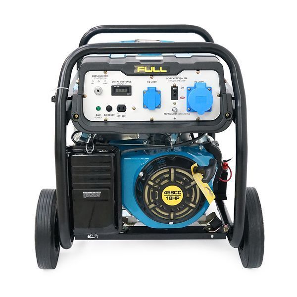 Генератор бензиновий FULL FGL 10000LE, 1-фазний 230V, 50Hz, 10kVA/8kW, бак 28 л, витрата 3 л/год, пуск: ручний/стартер (без АКБ), 720х530х610 мм, 96 кг YT28159 фото