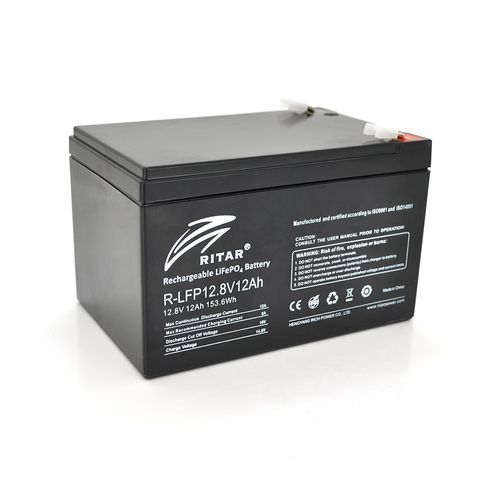Акумуляторна батарея Ritar LiFePO4 12,8V 12Ah 153,6Wh BMS6A@4S ( 150 x 98 x 95 (100) ) Q6 YT7749 фото