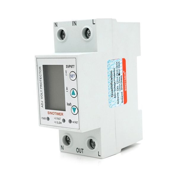 Захисне реле SVP-977 Sinotimer, 63A, 220В, на DIN-рейку YT36517 фото