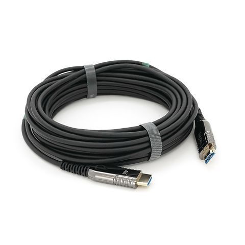 Кабель VEGGIEG V-H707 HDMI-HDMI 4K / 60Hz 3840*2160.3D,HDR, ARC, Optical Fiber Cable, 10.0m, 19+1Wire, 18gbps, Black-Metal, Box YT43877 фото