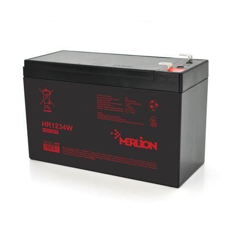 Акумуляторна батарея MERLION HR1234W, 12V 9,5Ah ( 151 х 65 х 94 (100) ) Black Q10/420 YT24596 фото