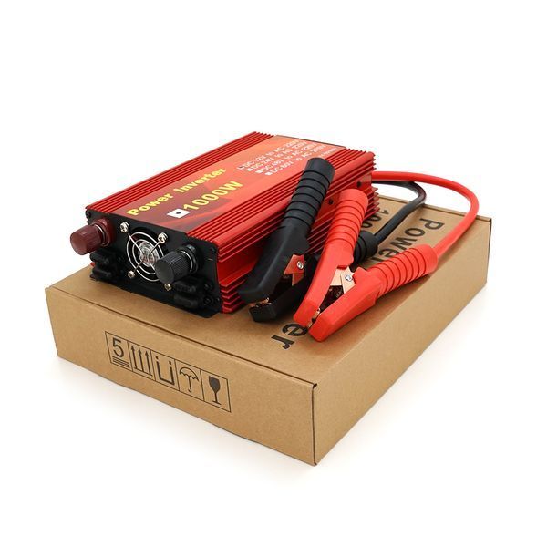 Інвертор напруги Demuda, 1000W 12 / 220V з апроксимованою синусоїдою, 1 універсальна розетка, клемні дроти, Q10 YT29155 фото