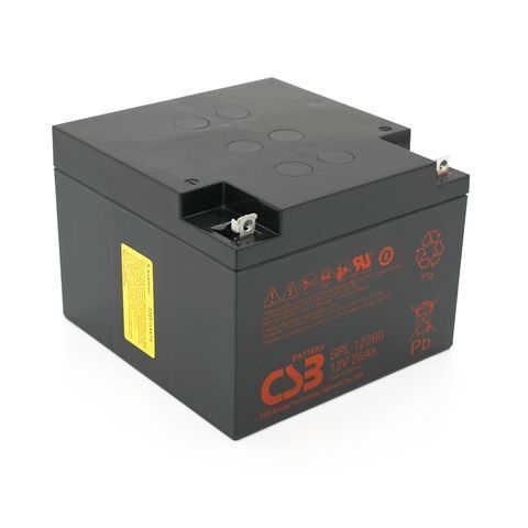 Акумуляторна батарея CSB GPL12260, 12V 26Ah (166х175х125 мм), Q2/72 (В'ЄТНАМ) YT37517 фото