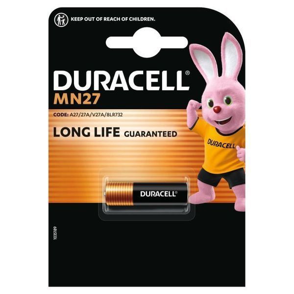 Батарейка лужна DURACELL MN27 BLN, 1 шт. YT21396 фото