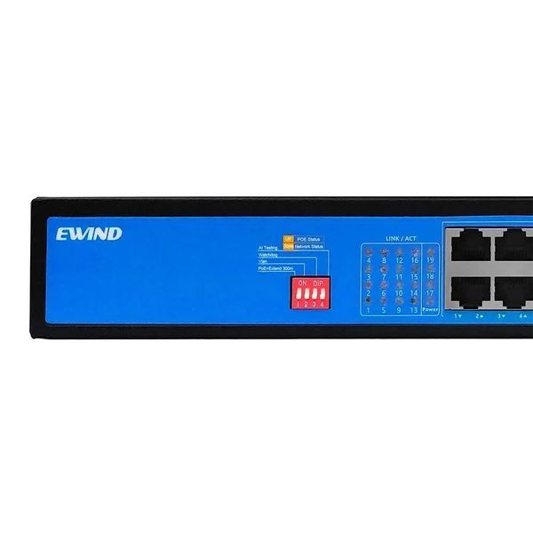 Комутатор некерований Ewind EW-S1919CF-AP PoE на 19 портів VT99-00018262 фото