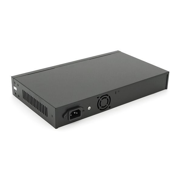 POE комутатор Merlion 16 POE 10 / 100 + 1 Single Fiber Tx 1310nm 20km + 2 RJ45 10 / 100 / 1000+ вбудований блок живлення 52V 4.8A YT23504 фото
