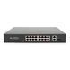 POE комутатор Merlion 16 POE 10 / 100 + 1 Single Fiber Tx 1310nm 20km + 2 RJ45 10 / 100 / 1000+ вбудований блок живлення 52V 4.8A YT23504 фото 2