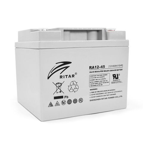 Акумуляторна батарея AGM RITAR RA12-45, Gray Case, 12V 45.0Ah (198 x 166 x169) Q2 YT8223 фото