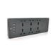 Мережевий фільтр ТВ-Т12, 6 розеток + 4 USB, 2 м, перетин 3х0,75мм, 3000W, Black, Box YT19741 фото 1