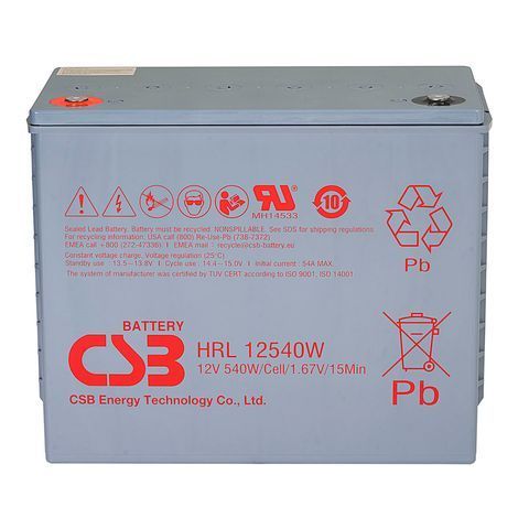 Акумуляторна батарея CSB HRL12540W, 12V 130Ah (343х170х274мм) YT2176 фото