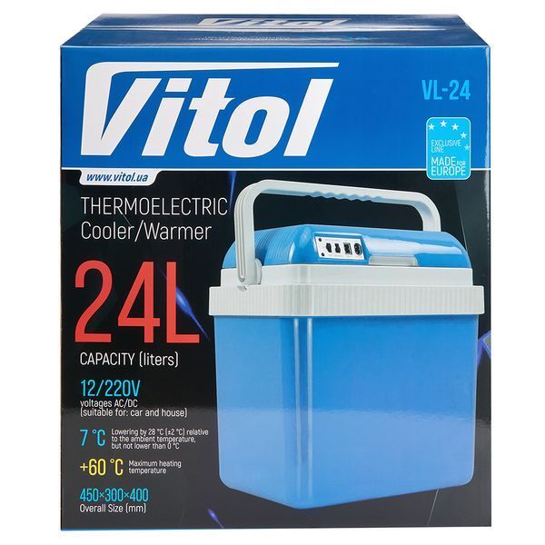 Автохолодильник VITOL VL-24 &mdash; 24 л, охолодження до 0&deg;C і нагрів до +60&deg;C VL-24 фото