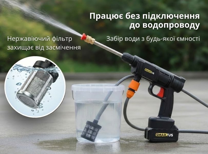 Аккумуляторная мойка высокого давления SMARTUS 30 bar AquaJet 36 (кейс + 2 аккумулятора) 999 фото