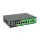 POE комутатор JY-1010B 8 POE 10/100 + 2 RJ45 10/100 + вбудований блок живлення 52V 2.3A YT20954 фото 1
