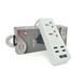 Мережевий фільтр ТВ-Т07, 2 розетки + 4 USB, 2 м, перетин 3х0,75мм, 2500W, White, Box YT21818 фото 1