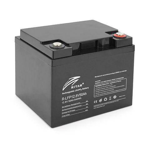 Акумуляторна батарея Ritar LiFePO4 12,8V 50Ah 640Wh BMS25@4S (198х166х169 мм), 6.5kg Q2 YT37190 фото