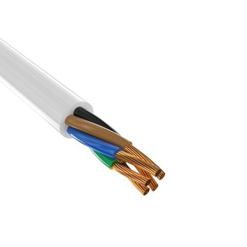 Кабель Одескабель 05VV-F 5G10 білий, ціна за метр YT38206 фото
