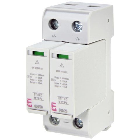 Обмежувач перенапруги ETI TEC M T2 PV 600/20 для PV систем VT99-10025790 фото