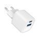 Мережевий зарядний пристрій Gembird TA-UC-PDQC20-W-01 (USB A + C) VT99-00022568 фото 2
