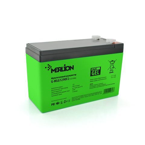 Акумуляторна батарея MERLION G-MLG1290F2 12 V 9,0 Ah ( 150 x 65 x 95 (100) ) Green Q10/420 YT12648 фото