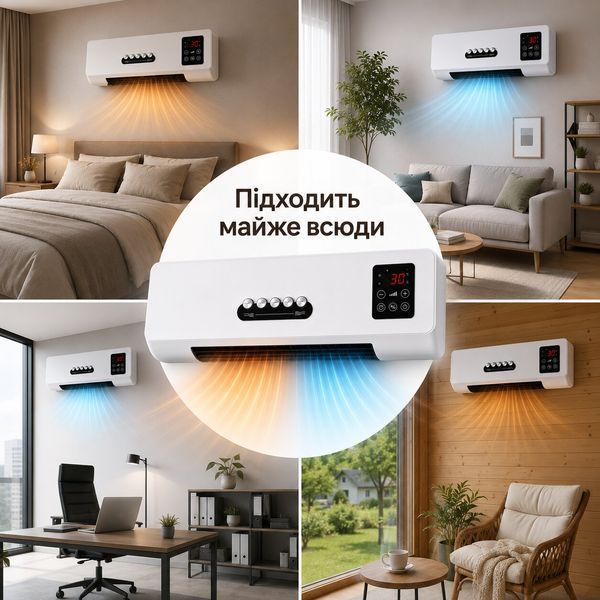 Настенный обогреватель-вентилятор Germatic Air MODKLI-B 1800 Вт, белый fan02 фото