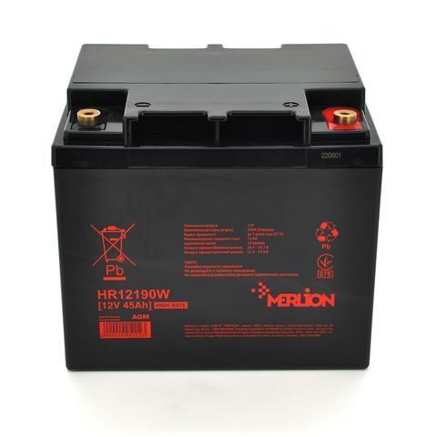 Акумуляторна батарея MERLION HR12190W, 12V 45Ah ( 196 х 165 х 173 (173) ) YT5112 фото