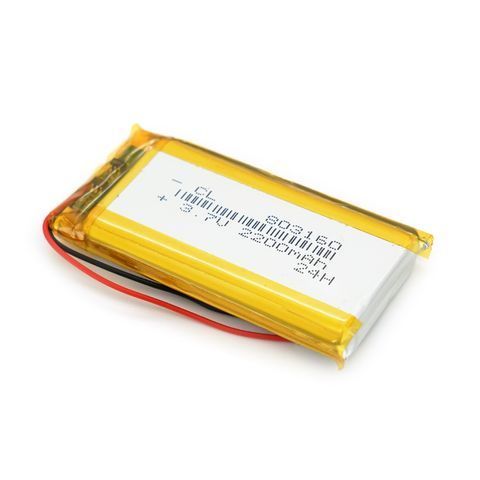 Акумулятор Літій-полімерний 8*31*60мм Li-ion 3.7В 1800мА&middot;год YT39110 фото