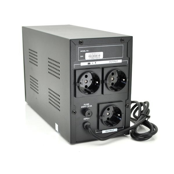 ДБЖ Ritar E-RTM1000 (600W) ELF-D, LCD, AVR, 3st, 3xSCHUKO socket, 2x12V7Ah, metal Case. Q2 (405*195*285) 10 кг (340*120*190) YT9826 фото