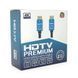 Кабель Merlion HDMI-HDMI 4Kx2K Ultra HD, 25.0m, v2,0, круглий Black, коннектор Blue, Blister-box, Q10 YT19123 фото 2