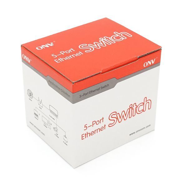 5-ти портовий Gigabit Ethernet комутатор ONV-H3005ES в чорному корпусі, 5*1000Мб портів, 12В 1Ач, 87.7&times;55&times;23.9 мм YT44519 фото