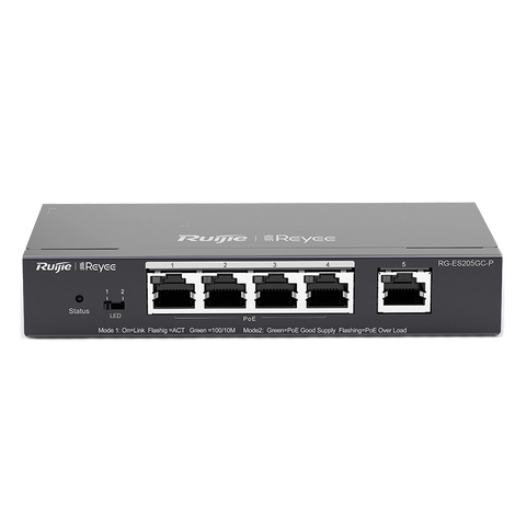 5-портовий гігабітний інтелектуальний POE комутатор Ruijie RG-ES205GC-P YT26848 фото