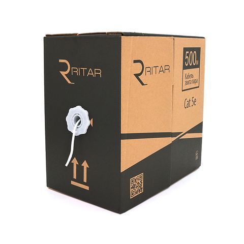 Кабель КВП UTP (2*2*0.5) 2p 24 AWG, Ritar, (CCA), для внутр. робіт, 500м, White, Corton BOX (380x380x450),Q2 YT5059 фото