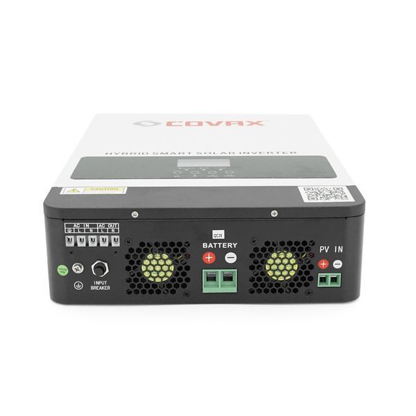 Гібридний інвертор COVAX CV-PS-2200-12V, 2200VA\1800W, 12V, ток заряда 0-60A, 170-280V, MPPT (80А, 55-450 Vdc), 405*286*98mm. 4.5kg YT45570 фото