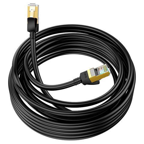 Патч-корд литий HOCO US02 FTP Cat.6, 5,0м, чорний YT48235 фото