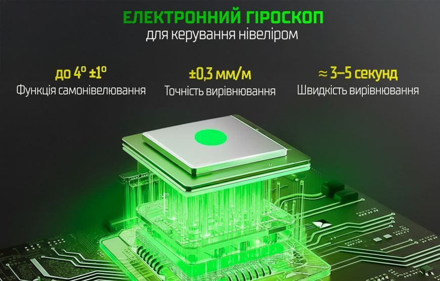 Лазерний рівень Alloid Pro LL-3397K / 12 ліній 3D / Нівелір зелений, акумулятор 4000 mAh LL-3397K фото