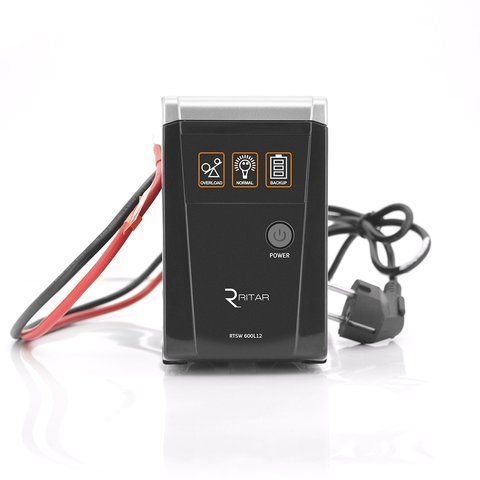 ДБЖ з правильною синусоїдою RITAR RTSW-600NL12 LED, 12В, під зовнішній АКБ, Q4 (320*132*210) 4,2 кг (260*85*140) YT8301 фото