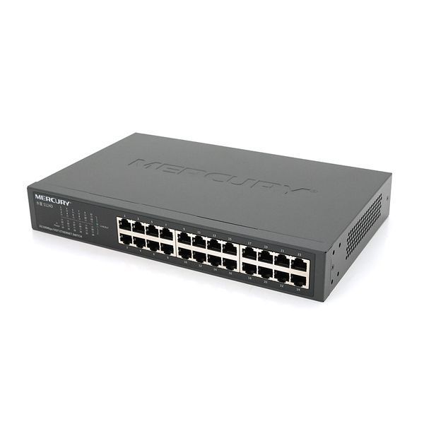 Комутатор Mercury S124D, 24 порти Ethernet 10 / 100 Мбіт / сек, BOX Q6 YT13001 фото